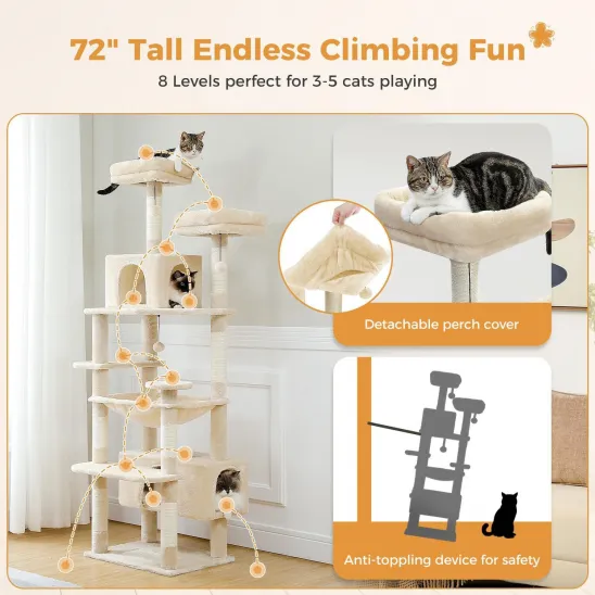 Cat climbing activity center