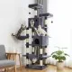 Tall cat tree with sisal scratching posts in Dark Gray