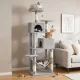 Light Gray cat tree with two condos