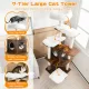 7-tier Fancy Wooden Cat Tower with Condo & Sisal Posts