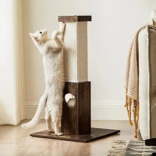 Stylish 29" Tall Cat Scratching Post with Sisal Mat