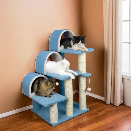 Elegant Triplex Kitty Furniture in Plush
