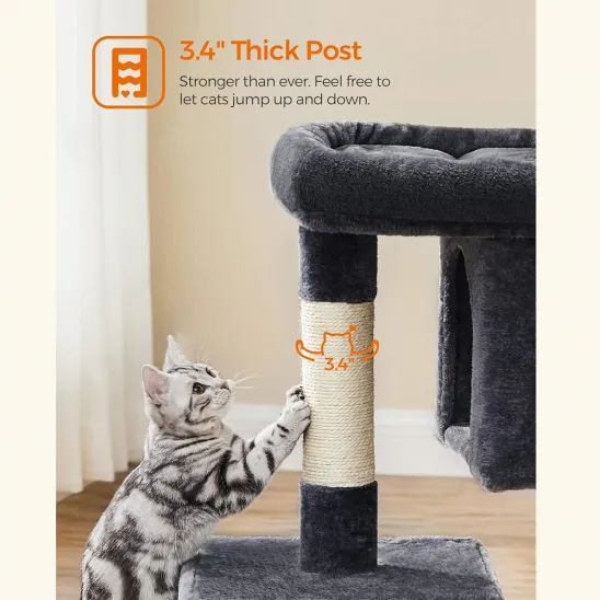 Two scratching posts with sisal rope