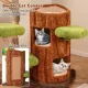Two story cat condo with scratching board