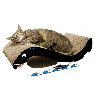 Corrugated Whale Cat Scratching Lounger Bed