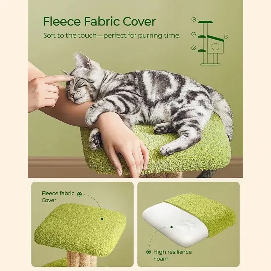 Three perches made of high-resistance foam