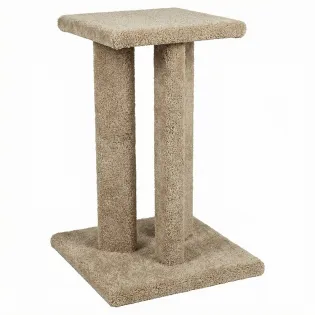 USA Triple Carpet/Sisal Scratching Post with Perch for Large Cats