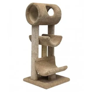 USA Carpet Cat Tree for Big Cats with Wooden Poles