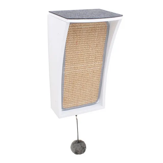 Scratching furniture for the wall in White in White with Toy