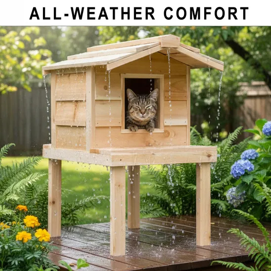 Waterproof house for outside cats