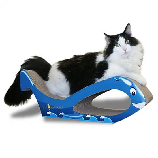 Whale cardboard cat scratcher