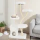 White cat tree with flower beds