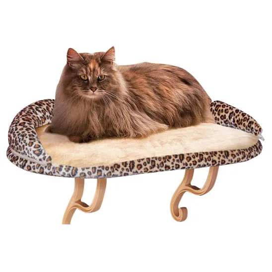 Leopard cat perch for window sill