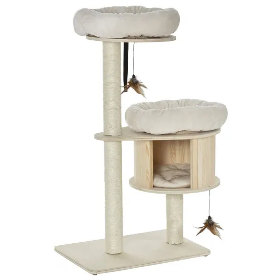 Cat furniture with two feather toys