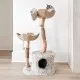 Gray wood heavy duty cat tree