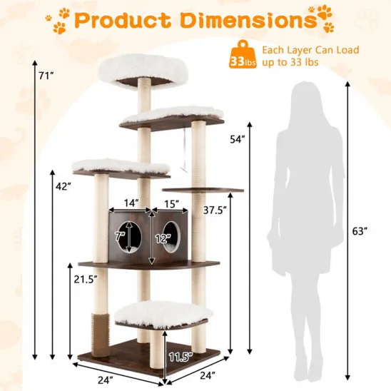 Cat tower dimensions